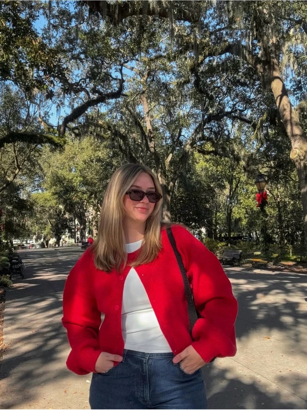Peppermayo Red Ribbed Button-Up Cropped Cardigan - Picture 5 of 5
